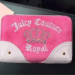 Juicy Couture Pink and White Key Card Holder with Regal Design
